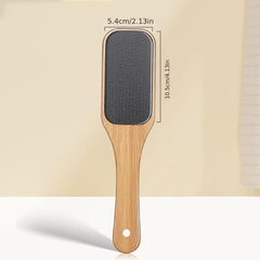 Wooden Glass Foot File for Painless Callus Removal - Wet and Dry Use
