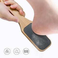 Wooden Glass Foot File for Painless Callus Removal - Wet and Dry Use