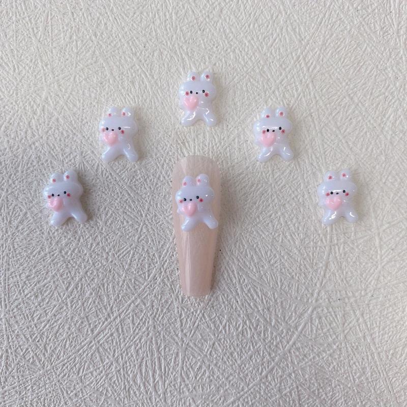 Bunny Nail Art Charms - DIY Nail Salon Accessories