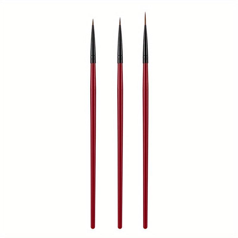 3Pcs Liner Stripe Brush Pen Set for Unique 3D Nail Art