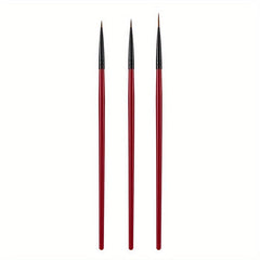 3Pcs Liner Stripe Brush Pen Set for Unique 3D Nail Art