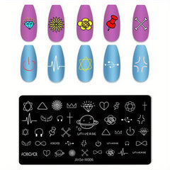 Snowflake Plaid Stamping Plates Nail Art Decoration Tool