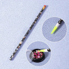 4 Colors Rhinestone Dotting Pencils for Nail Art Gem Picking
