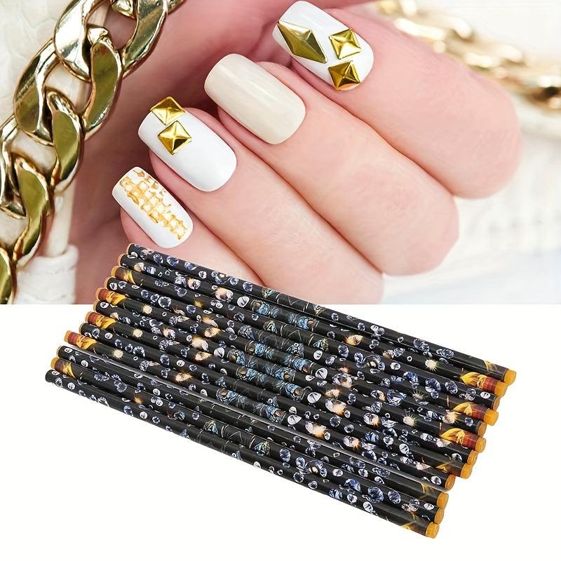 4 Colors Rhinestone Dotting Pencils for Nail Art Gem Picking
