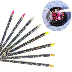 4 Colors Rhinestone Dotting Pencils for Nail Art Gem Picking