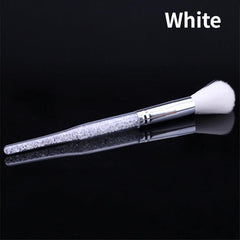 Multifunction Nail Art Dusting Brush Colorful Crystal Handle Brush