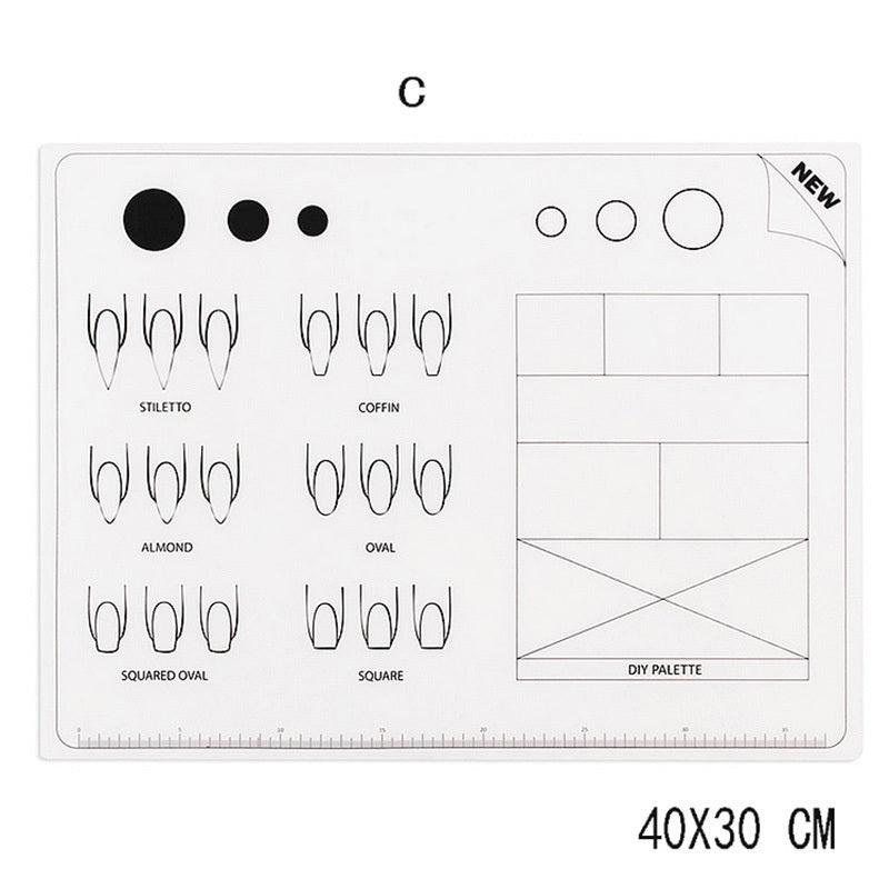 Foldable Washable Nail Art Tools Silicone Pad Stamping Pad
