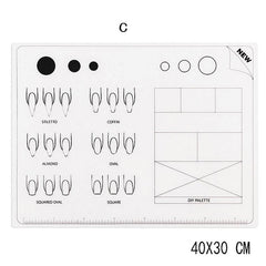 Foldable Washable Nail Art Tools Silicone Pad Stamping Pad