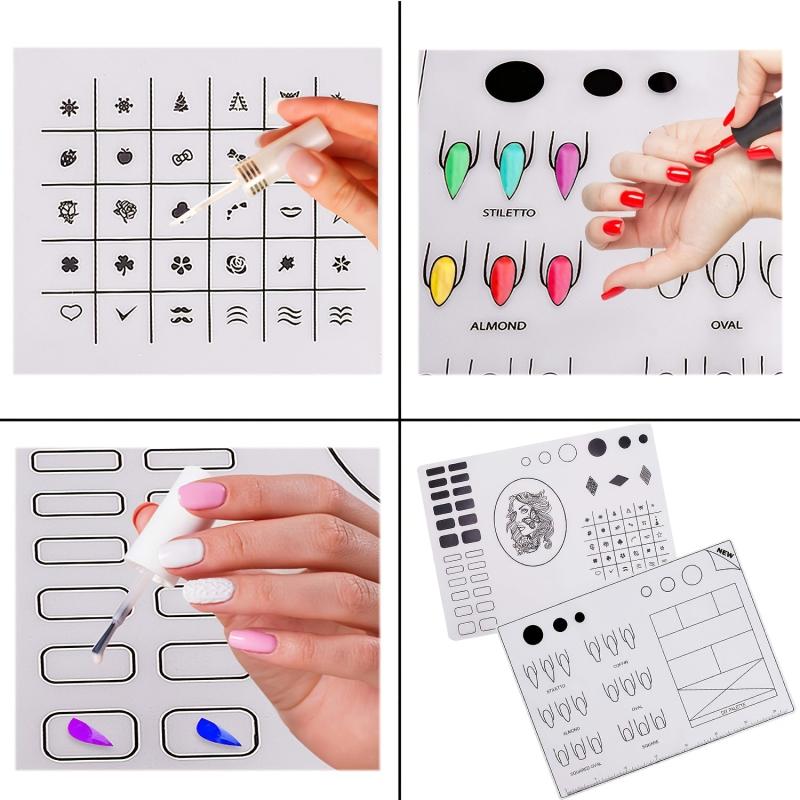 Foldable Washable Nail Art Tools Silicone Pad Stamping Pad