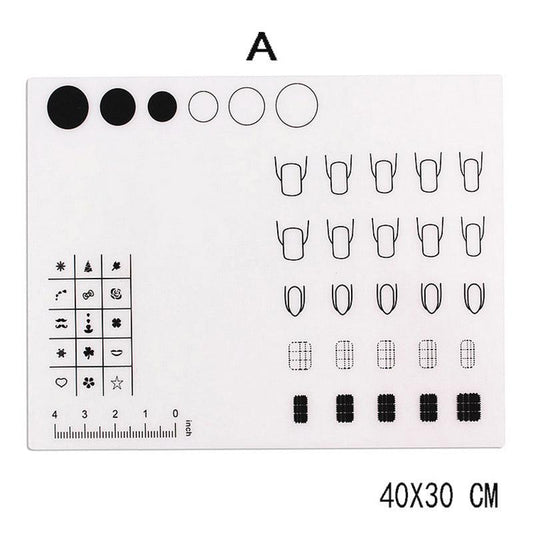Foldable Washable Nail Art Tools Silicone Pad Stamping Pad