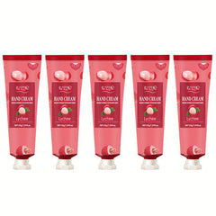 5 Pcs Litchi Hand Cream - Deeply Moisturizing and Nourishing Hand Lotion