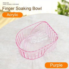 Acrylic Manicure Soaking Bowl Finger Skin Soften Clear Bowl