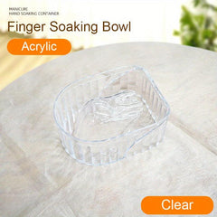 Acrylic Manicure Soaking Bowl Finger Skin Soften Clear Bowl
