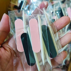 Double Sided Mini Nail Files Set with Cuticle Sticks - Perfect Gift for Mothers