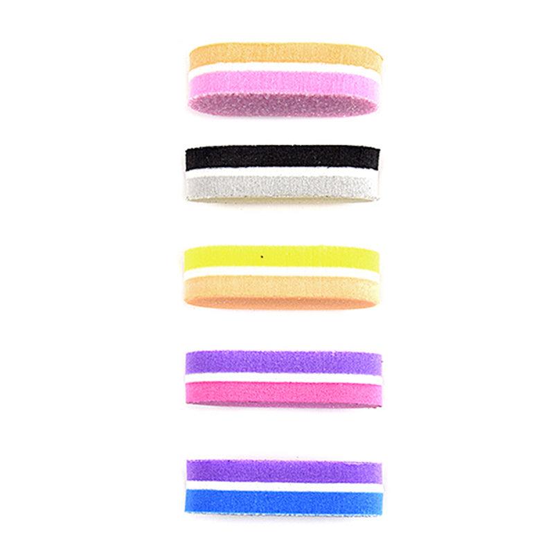 50pcs Double Sided Colorful Nail File Blocks Sponge Buffer Strips
