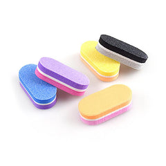 50pcs Double Sided Colorful Nail File Blocks Sponge Buffer Strips