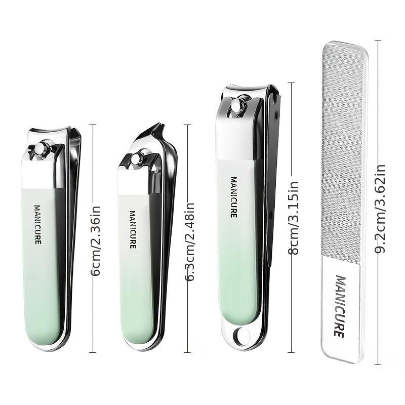 4 Pcs Nail Clippers Set Nail Clipper Nail Files Travel Nail Care Kit Men Women