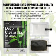 20pcs Bamboo Vinegar Ginger Foot Pads Stress Relief Sleep Improvement