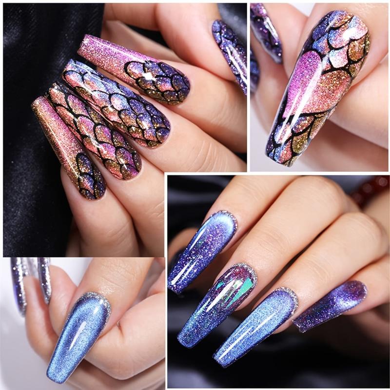 16 Pcs Nail Magnet Set Double Ended Magnet Wand For Cat Eye Gel Polish