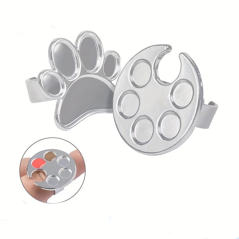 Finger Ring Nail Palette Dishes Polish Painting Tool Nails Plate Pigment Holder