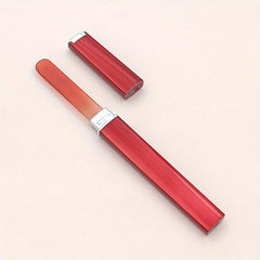 Red Glass Nail File Double-sided Manicure Tools With Case