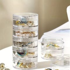 5pcs Clear Plastic Nail Art Decorations Storage Containers Portable Case
