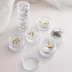 5pcs Clear Plastic Nail Art Decorations Storage Containers Portable Case