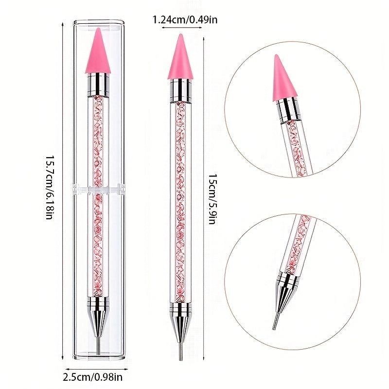 Dual Ended Nail Dotting Painting Stones Pen Crystal Beads Handle Rhinestones