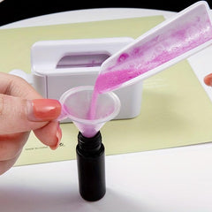 Nail Glitter Powder Storage Box with Scoop DIY Nail Dip Container