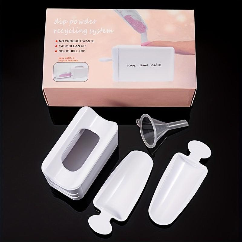 Nail Glitter Powder Storage Box with Scoop DIY Nail Dip Container