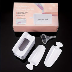Nail Glitter Powder Storage Box with Scoop DIY Nail Dip Container