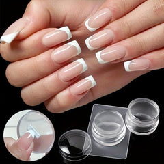 2 Pcs Clear Nail Stampers & Nail Scrapers DIY Nails Make Up Beauty Tools