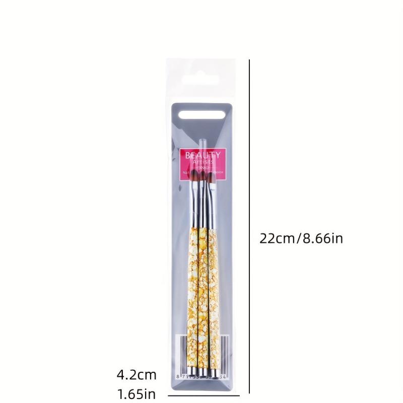 Nail Brushes Art Painting Brush 3PCS Gel Crystal Drawing Pen Polish Tool