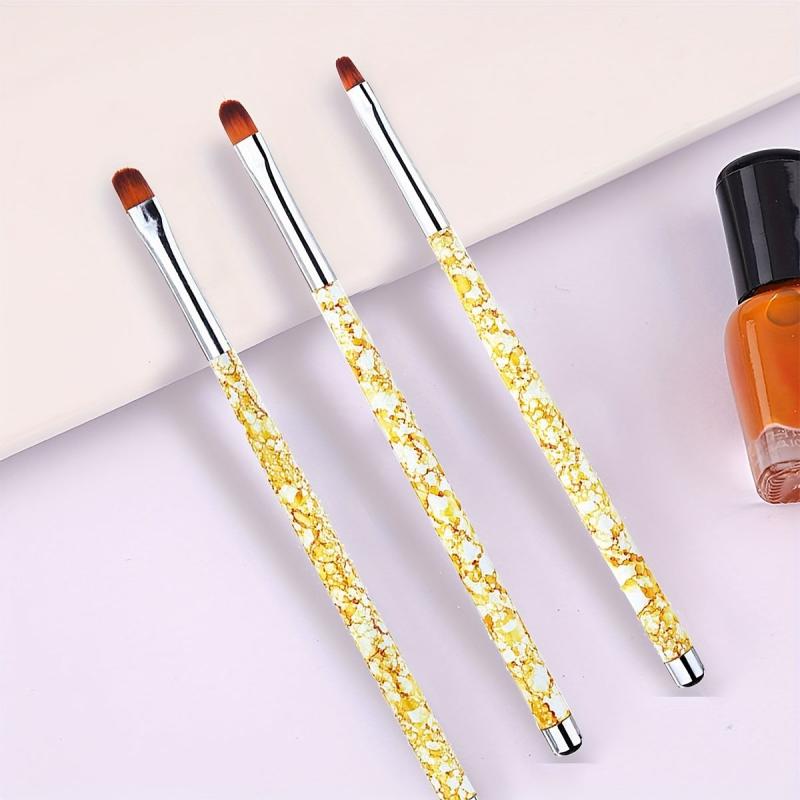 Nail Brushes Art Painting Brush 3PCS Gel Crystal Drawing Pen Polish Tool
