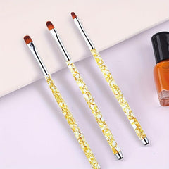 Nail Brushes Art Painting Brush 3PCS Gel Crystal Drawing Pen Polish Tool