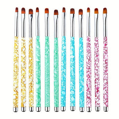 Nail Brushes Art Painting Brush 3PCS Gel Crystal Drawing Pen Polish Tool