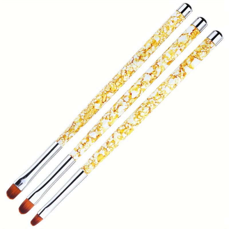 Nail Brushes Art Painting Brush 3PCS Gel Crystal Drawing Pen Polish Tool