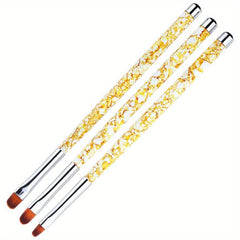 Nail Brushes Art Painting Brush 3PCS Gel Crystal Drawing Pen Polish Tool