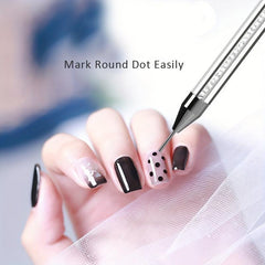 Double Ended Dotting Pen with Drill Remover and Crystal Dotting Needle