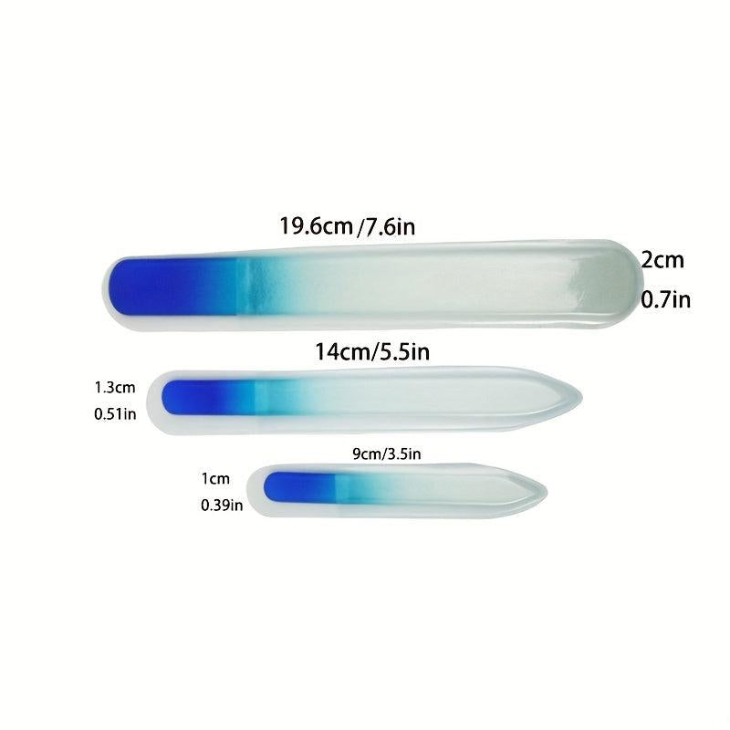 Ombre Glass Nail File Double Sided Etched Fingernail Nail Care Tool