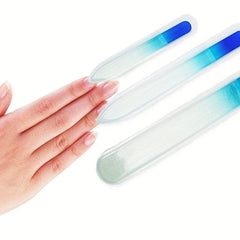 Ombre Glass Nail File Double Sided Etched Fingernail Nail Care Tool