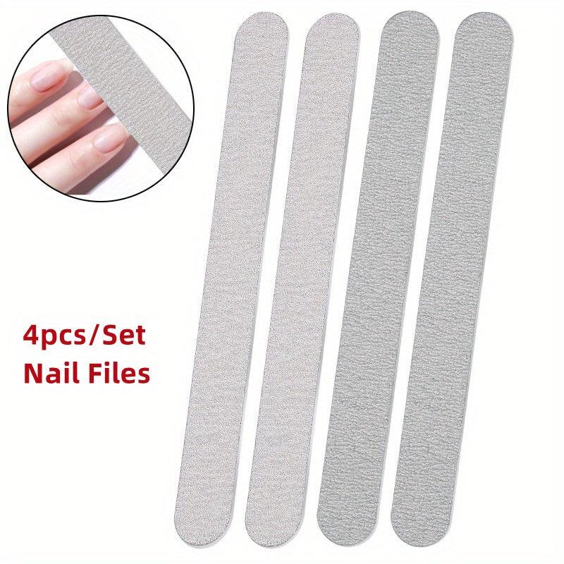 4-Piece Nail File & Polish Remover Set for Flawless Mani-Pedi