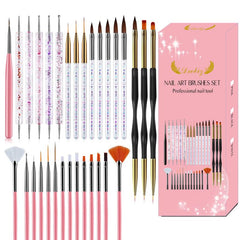 31 Pcs Acrylic Nail Brushes Set Nail Art Tool Set