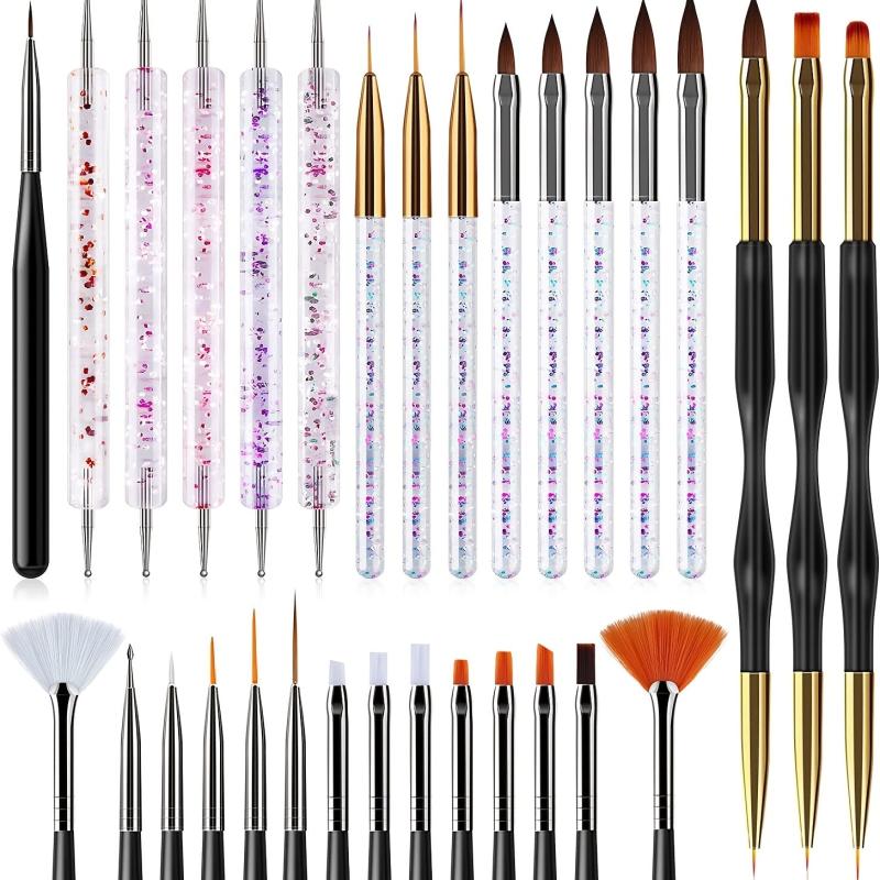 31 Pcs Acrylic Nail Brushes Set Nail Art Tool Set