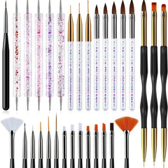 31 Pcs Acrylic Nail Brushes Set Nail Art Tool Set