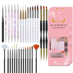 31 Pcs Acrylic Nail Brushes Set Nail Art Tool Set