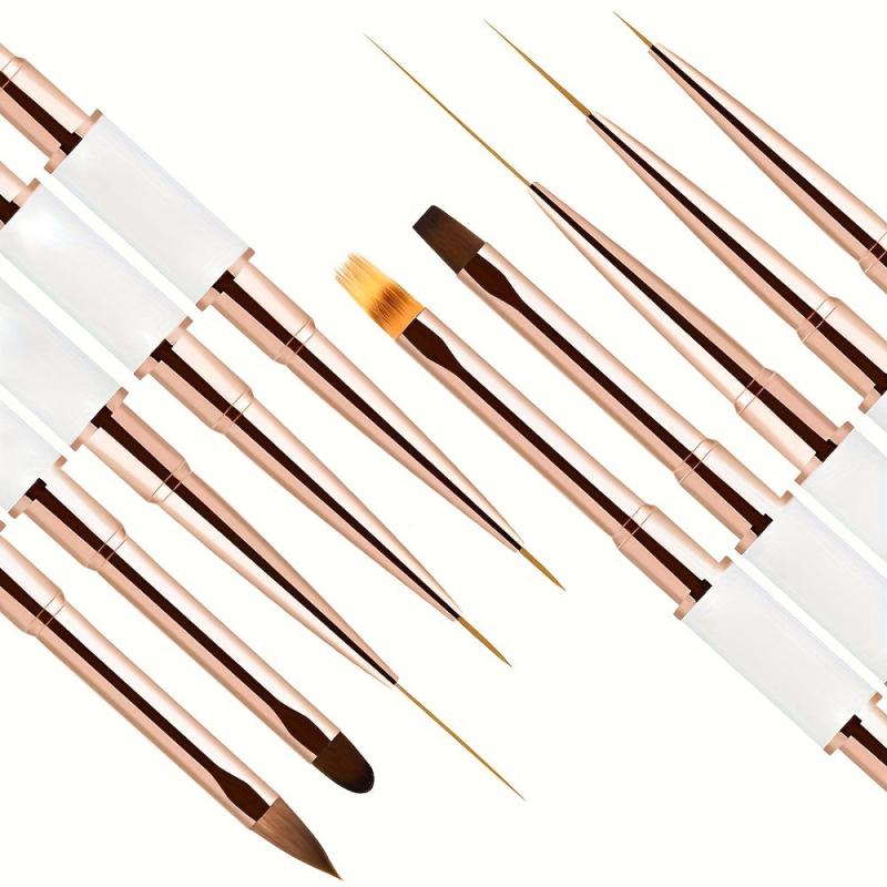 5pcs Double Ended Acrylic Nail Art Brushes Set Professional