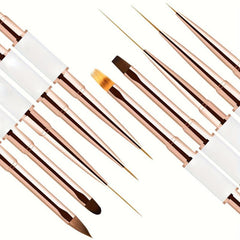 5pcs Double Ended Acrylic Nail Art Brushes Set Professional