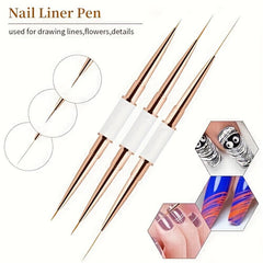 5pcs Double Ended Acrylic Nail Art Brushes Set Professional