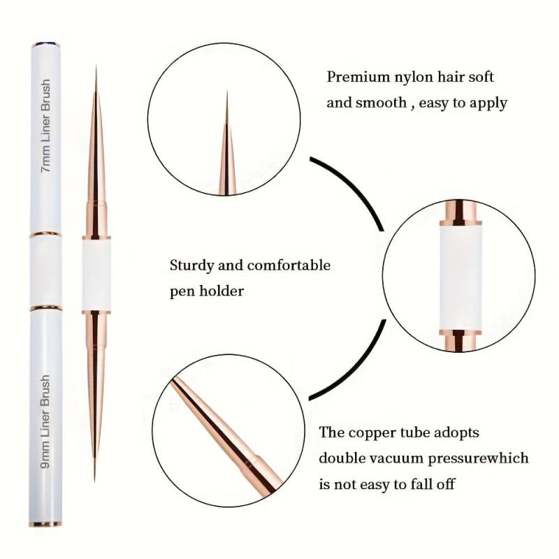 5pcs Double Ended Acrylic Nail Art Brushes Set Professional